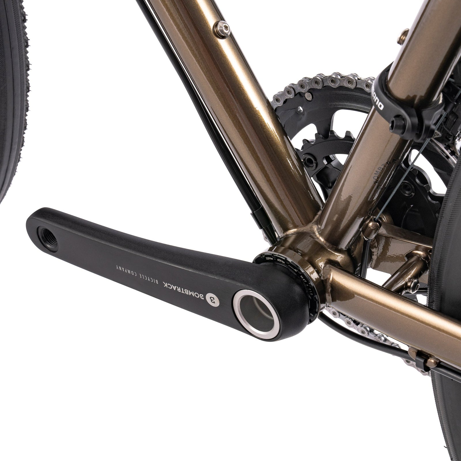 Bombtrack Audax — Metallic Dark Brown — bottom bracket and crank