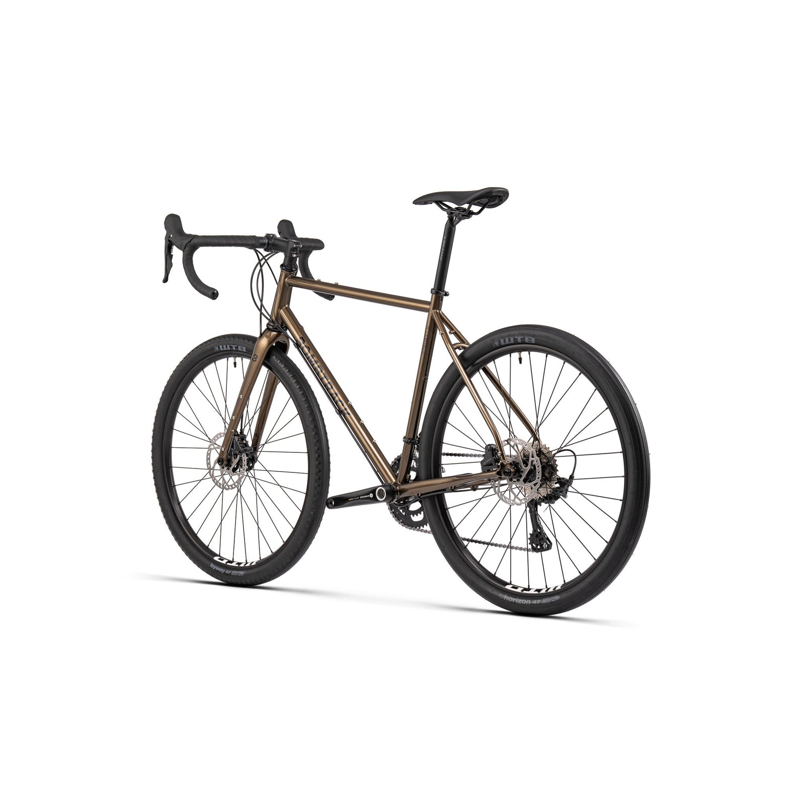 Bombtrack Audax — Metallic Dark Brown — rear three-quarter view