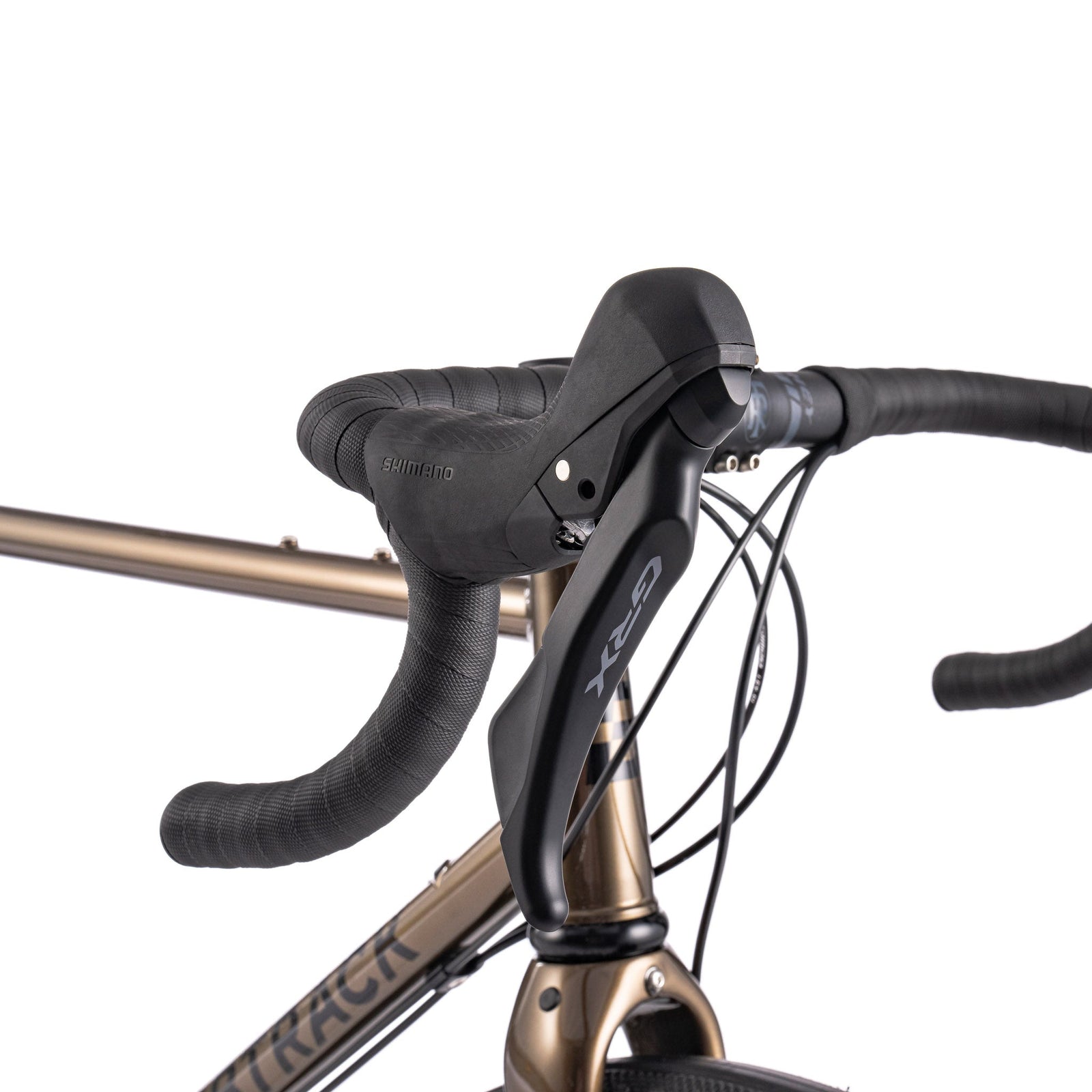 Bombtrack Audax — Metallic Dark Brown — brake lever and head tube