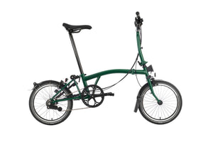 Brompton C-Line Explore (6 speed)-Folding Bikes-Brompton-Racing Green-Mid-Bicycle Junction