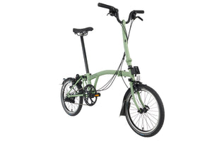 Brompton C-Line Explore (6 speed)-Folding Bikes-Brompton-Matcha Green-Mid-Bicycle Junction