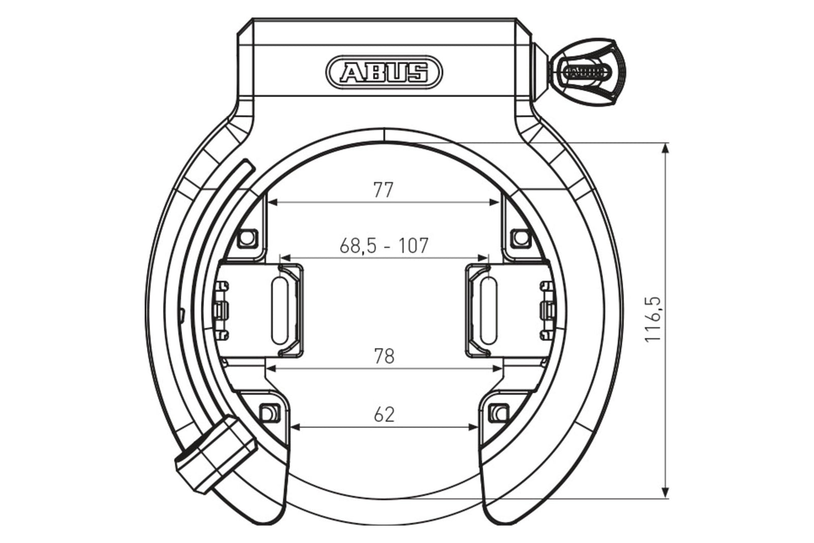 ABUS Frame Lock Granit 6950M NR-Abus-Bicycle Junction