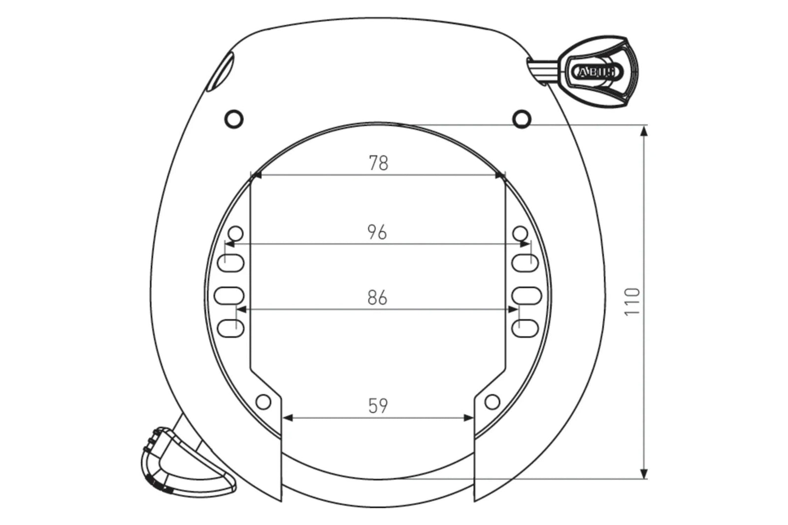 ABUS Shield 5755L XPlus NR Frame Lock-Abus-Bicycle Junction