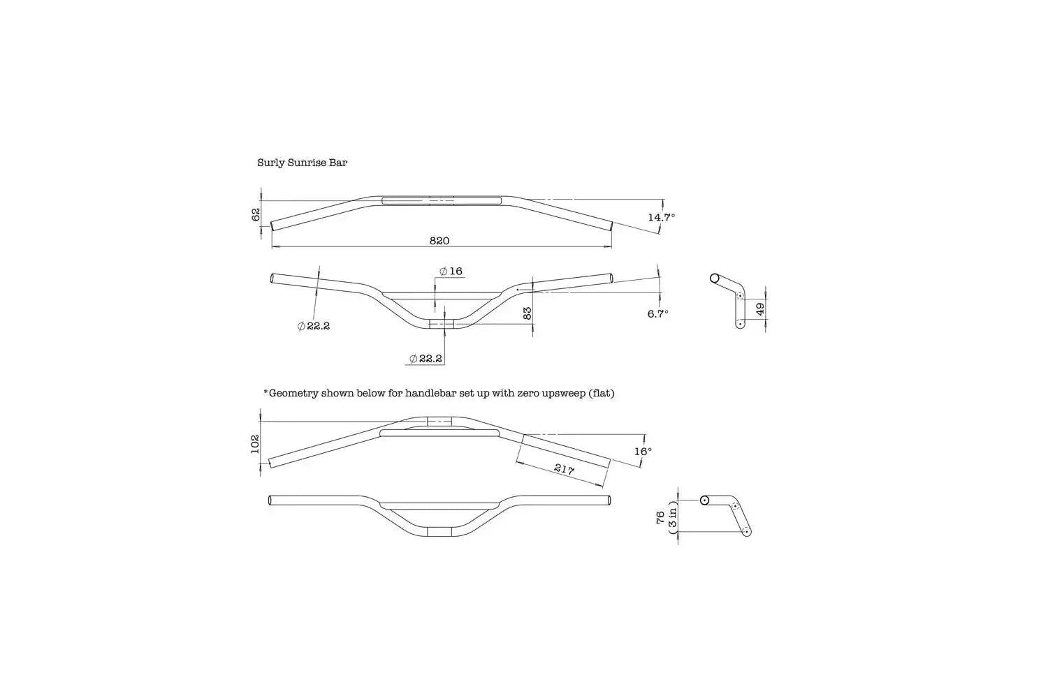 Surly Sunrise Handlebar-Surly-Bicycle Junction