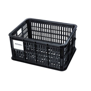 Basil - Bicycle Crate Small 17.5L-Baskets-Basil-Black-Bicycle Junction