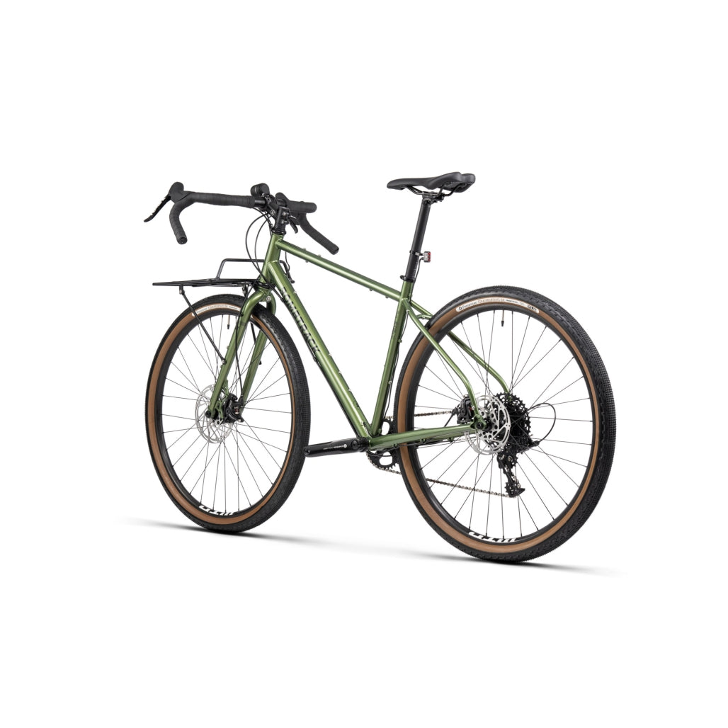 Bombtrack Beyond 2 — Metallic Green — rear three-quarter view
