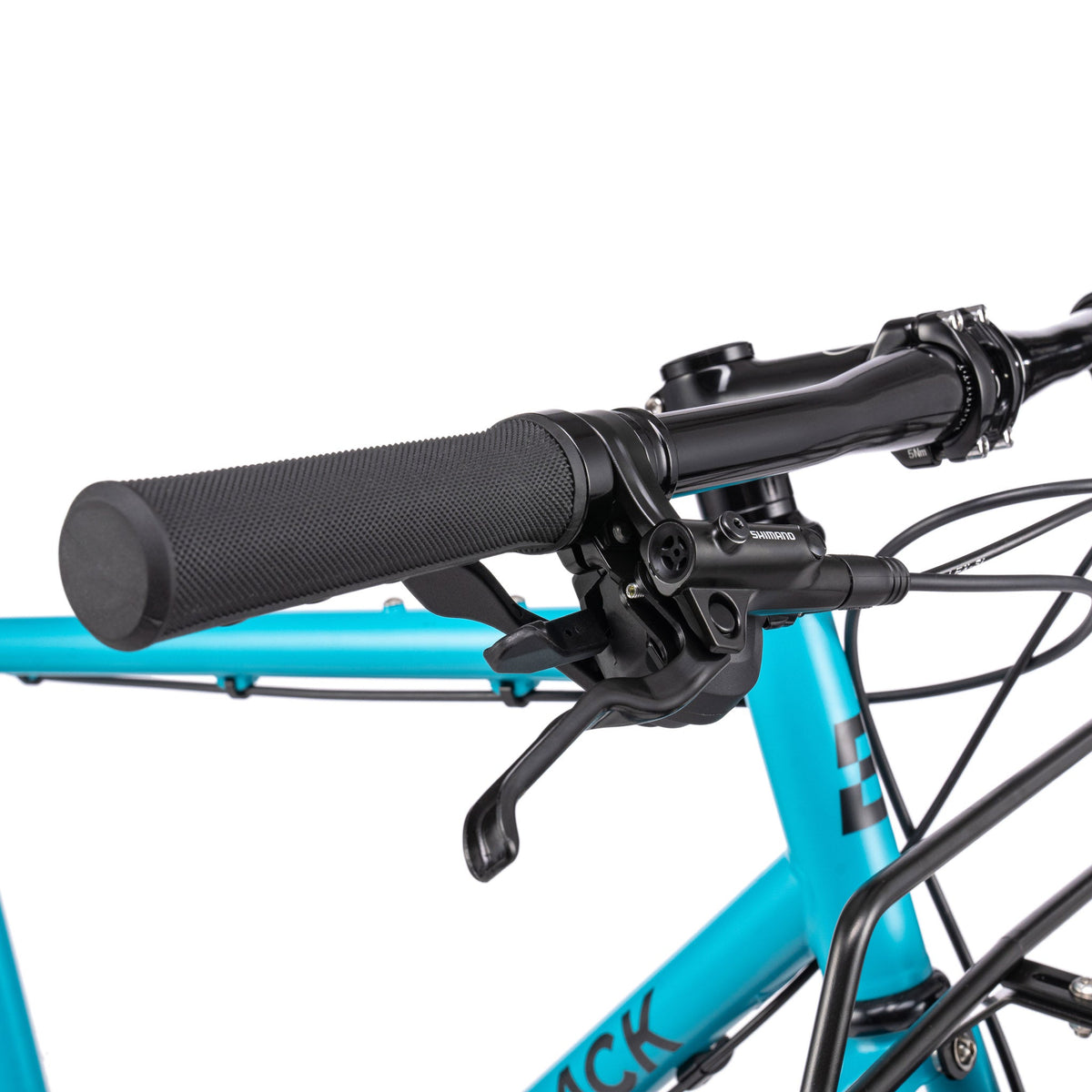 Bombtrack Arise Geared — Matt Petrol Blue — handlebar controls