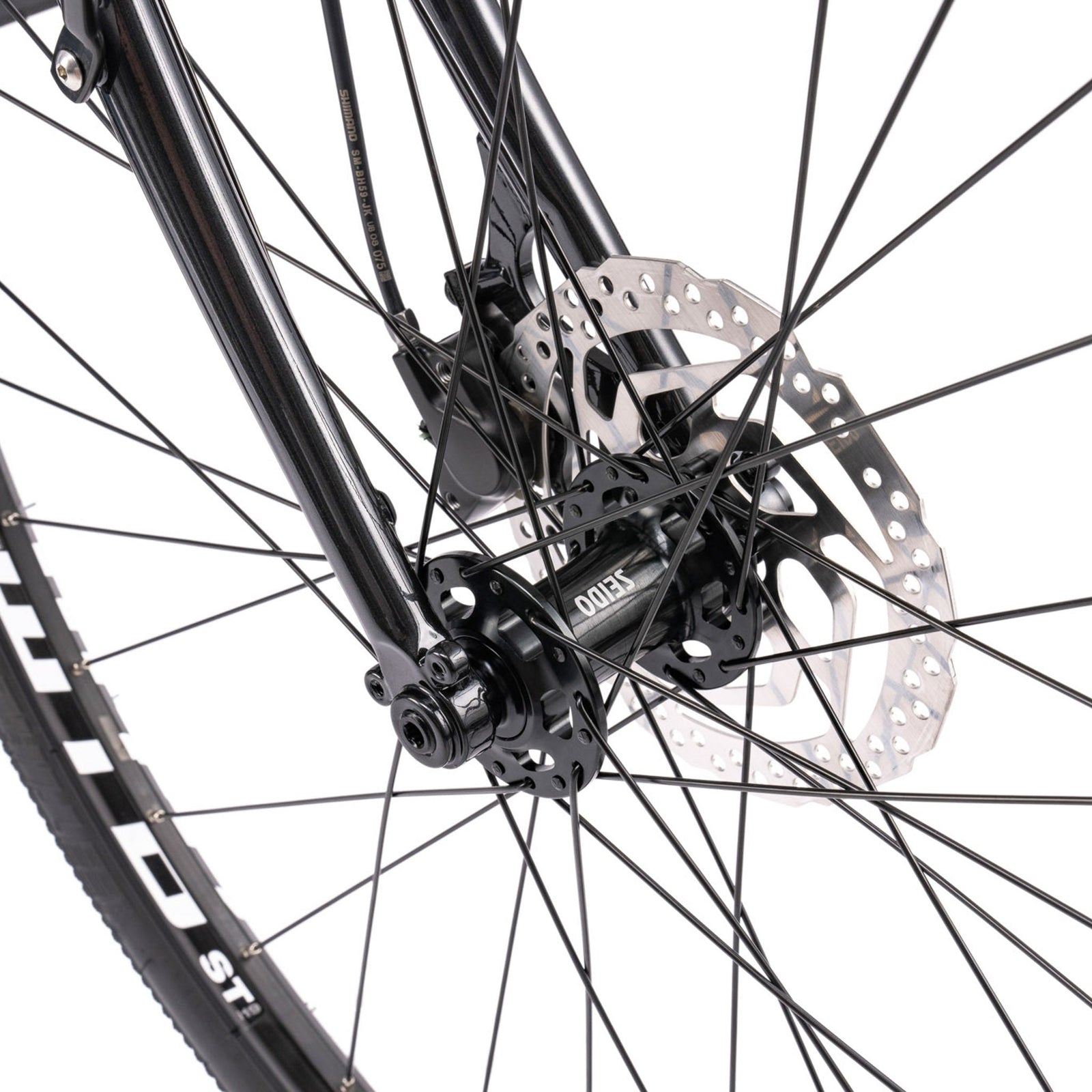 Bombtrack Arise Geared — Metallic Black — rear brake and hub
