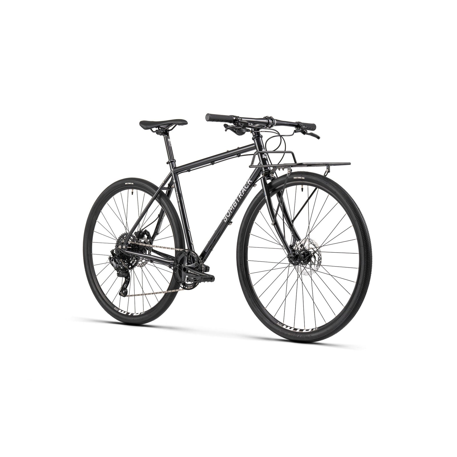 Bombtrack Arise Geared — Metallic Black — front three-quarter view