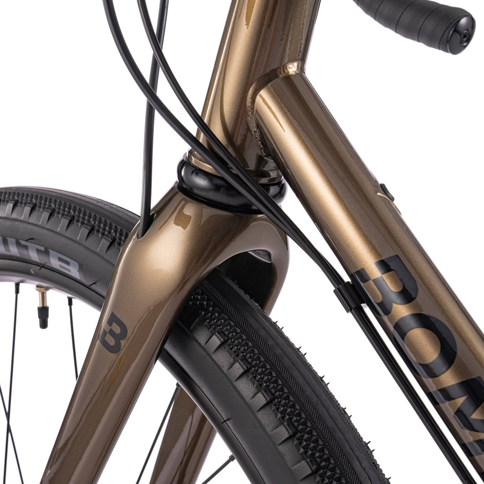 Bombtrack Audax — Metallic Dark Brown — headset and fork
