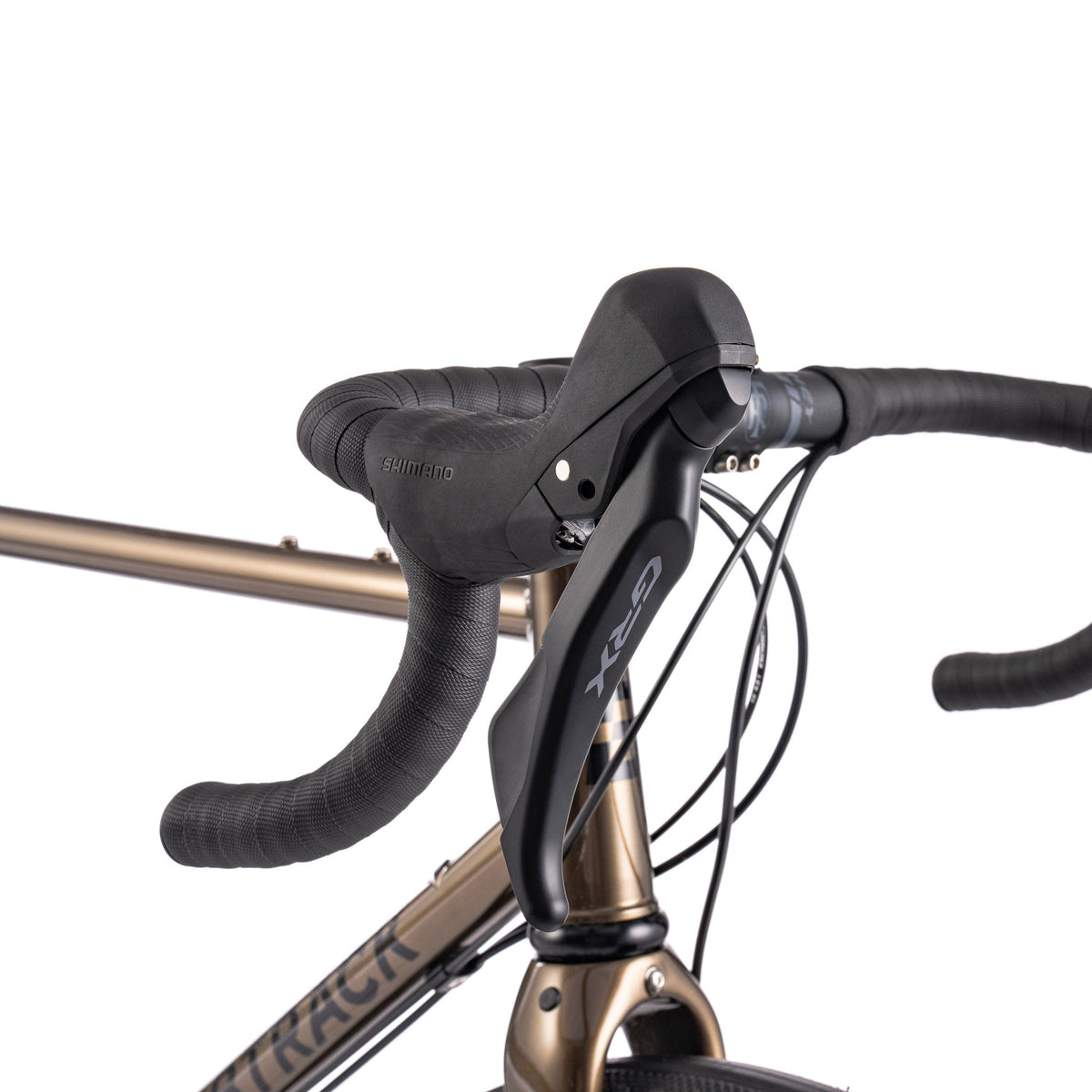 Bombtrack Audax — Metallic Dark Brown — brake lever and head tube