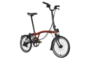 Brompton C-Line Explore │6 Speed-Folding Bikes-Brompton-Flame Lacquer-Mid-Bicycle Junction