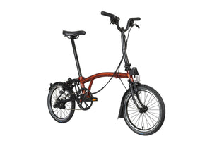 Brompton C-Line Explore (6 speed)-Folding Bikes-Brompton-Flame Lacquer-Mid-Bicycle Junction