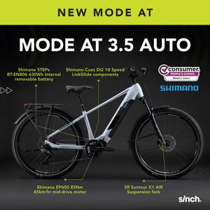 Sinch Mode AT 3.5 Auto WHITE-Electric Bikes-Sinch-Bicycle Junction