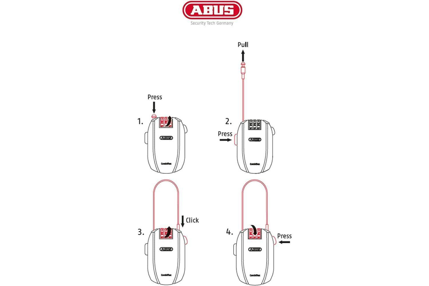 Abus Combiflex Rest 105 Lock-Abus-Bicycle Junction