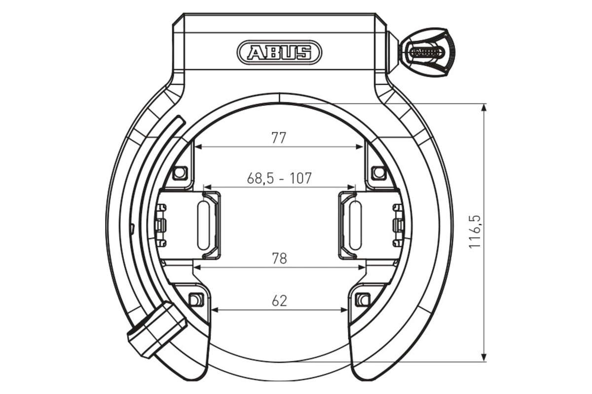 ABUS Frame Lock Granit 6950M NR-Abus-Bicycle Junction
