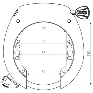 ABUS Shield 5755L XPlus NR Frame Lock-Locks-Abus-Bicycle Junction