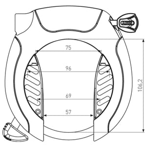 Abus Pro Shield XPlus 5955 NR Frame Lock-Locks-Abus-Bicycle Junction