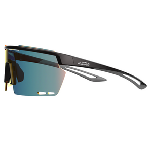 Magic Shine Rouleur Classic Eyewear-Accessories-Magic Shine-Classic - Black / Grey Frame - Green Mirror Lens-Bicycle Junction