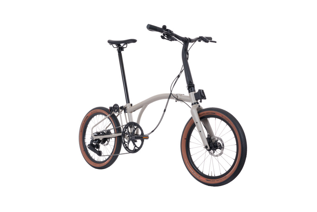 Foldable bicycle on a white background