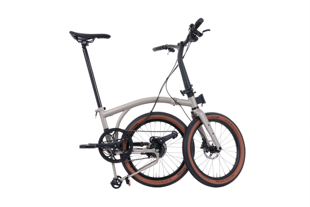 Foldable bicycle on a white background