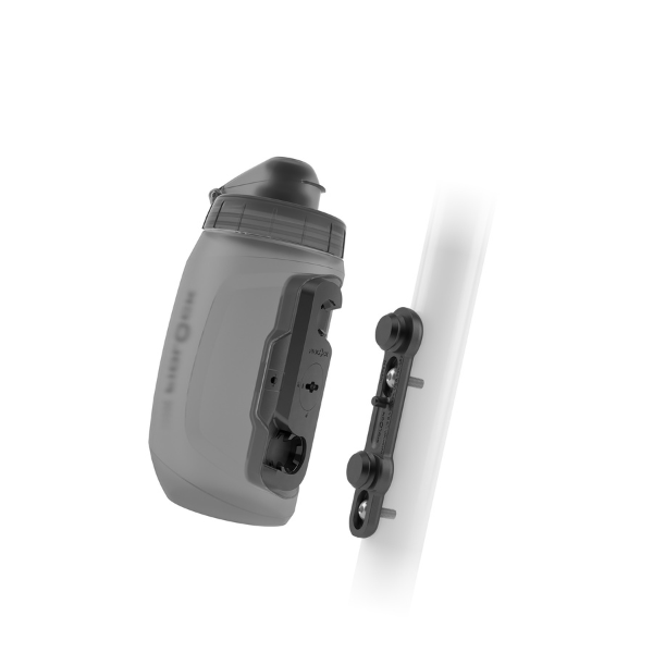 Fidlock Twist 450ml Bottle Set With Fidlock Logo Front-Transparent Black
