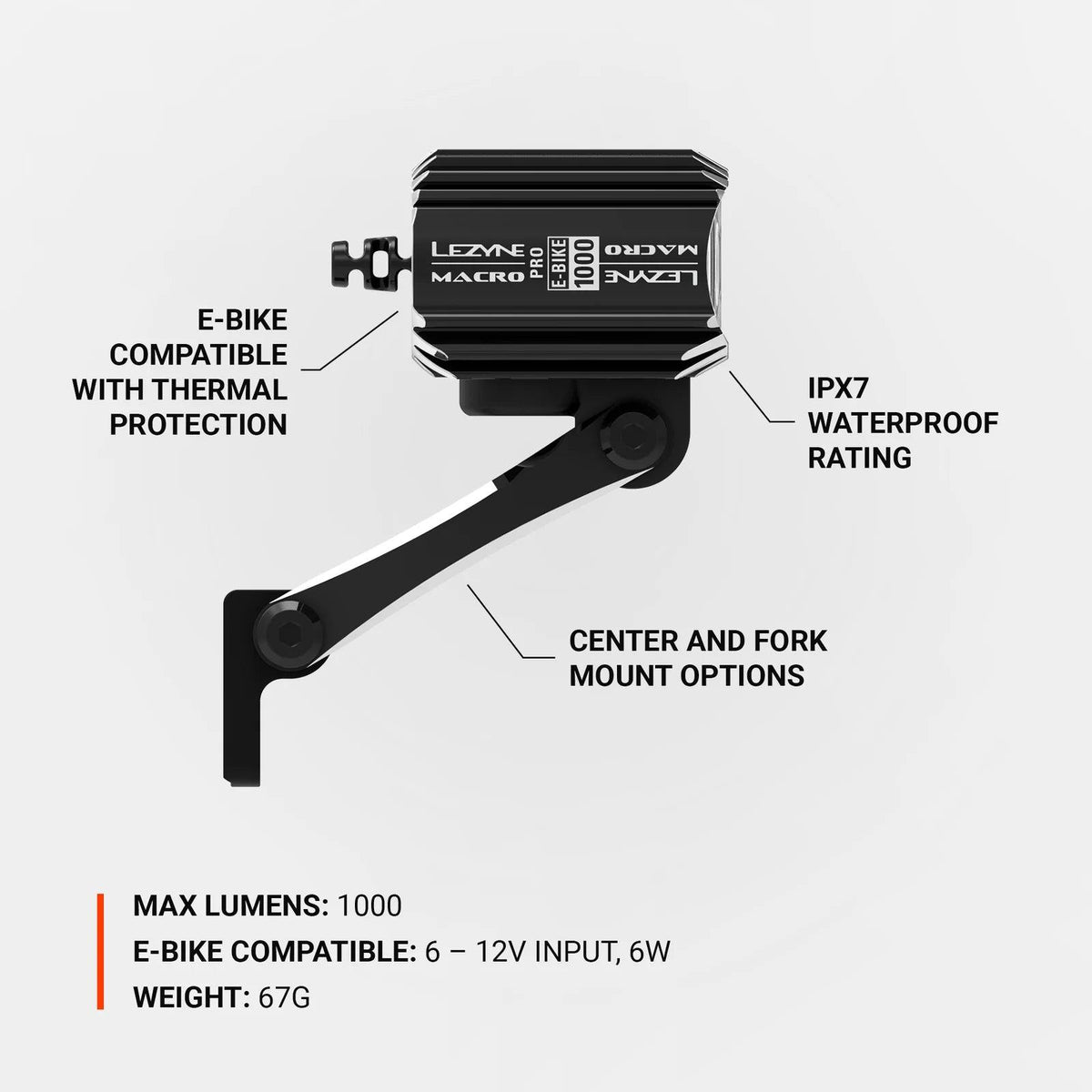 Lezyne Ebike Macro Drive 1000 LED-Lezyne-Bicycle Junction