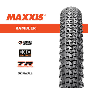MAXXIS 700 x 40 RAMBLER EXO/TR TANWALL FOLDABLE-Bicycles-Maxxis-Bicycle Junction