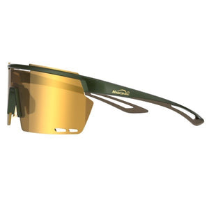Magic Shine Rouleur Classic Eyewear-Accessories-Magic Shine-Classic - Green / Brown Frame - Golden Mirror Lens-Bicycle Junction