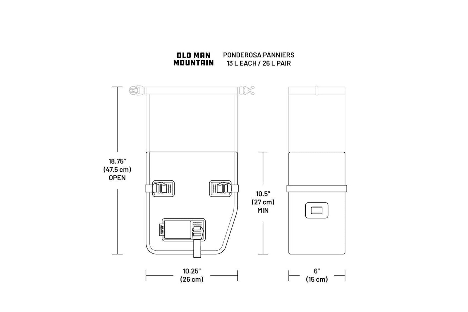 Old Man Mountain - Ponderosa Pannier Set-Old Man Mountain-Bicycle Junction