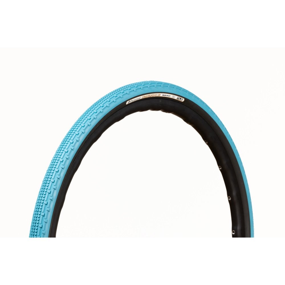 Panaracer Gravelking SK Tubeless Compatible 700 x 38C Folding Bead - Turquoise Blue/Black