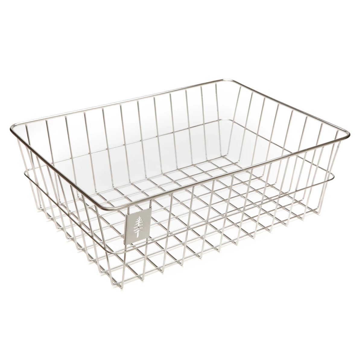 PDW Timber to Town ZigZag Basket Large Silver