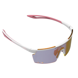 Magic Shine Rouleur Classic Eyewear-Accessories-Magic Shine-Classic - White/Pink Frame - Pink Mirror Lens-Bicycle Junction