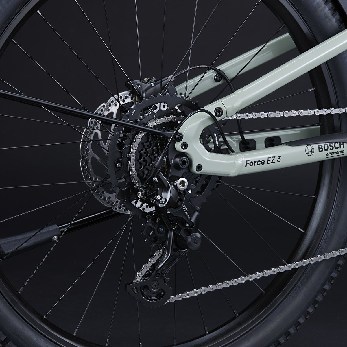 Sinch Force EZ 3 2027 – Trail Mineral – motor and drivetrain detail 4