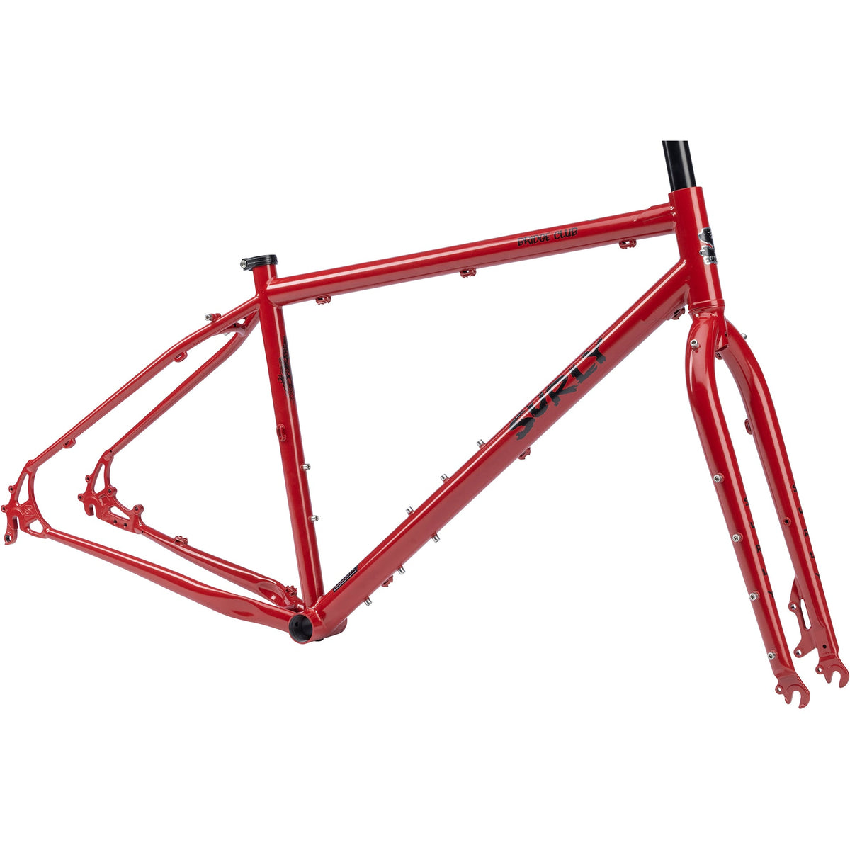 Surly Bridge Club frameset in Lingering Cranberry, side view