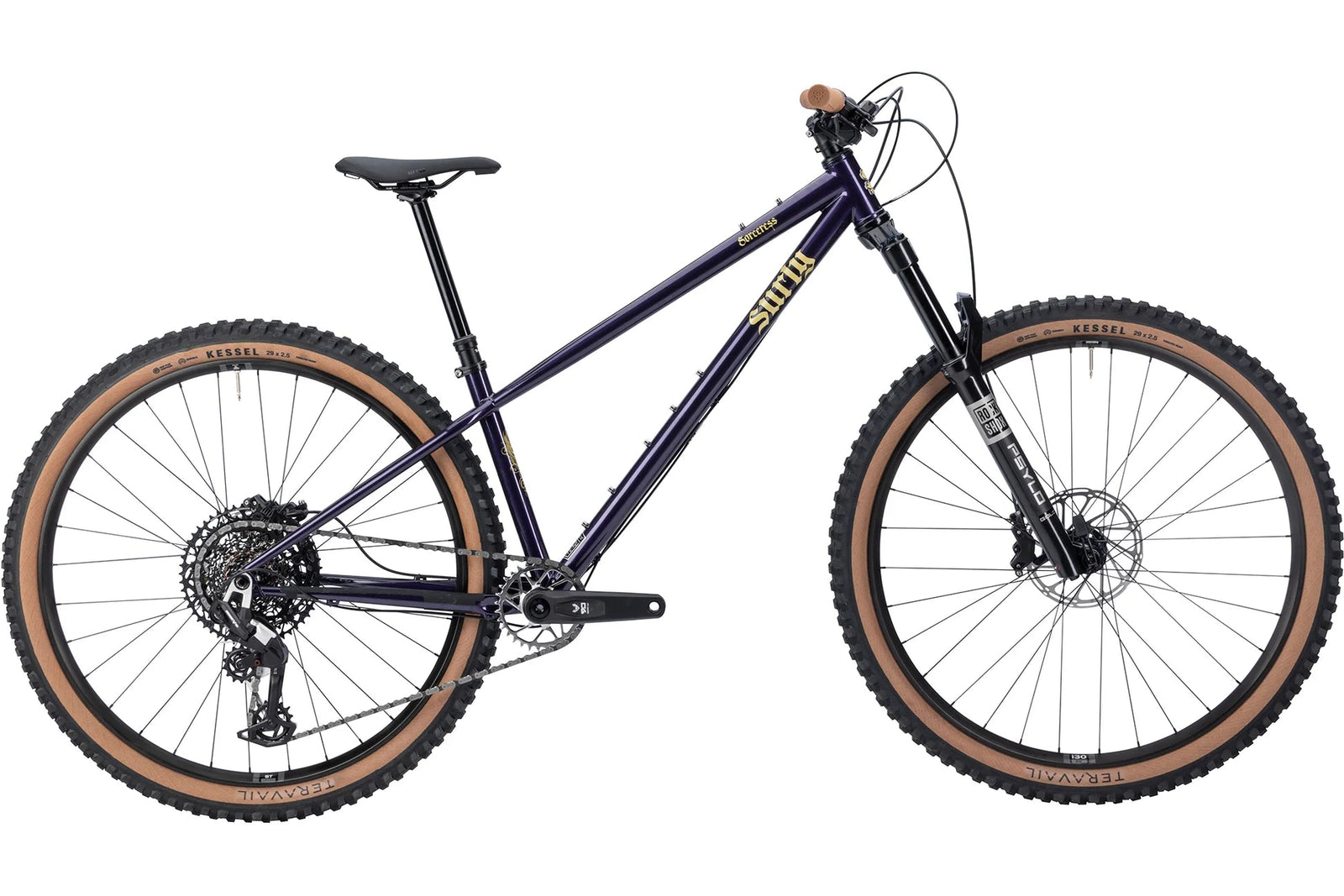 Surly Sorceress 1 trail hardtail in Elderberry Tonic, front view