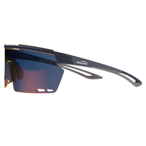 Magic Shine Rouleur Classic Eyewear-Accessories-Magic Shine-Classic - Blue / Grey Frame - Silver Mirror Lens-Bicycle Junction