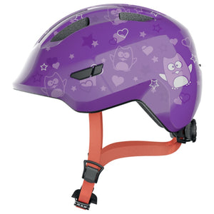 Abus Smiley 3.0 Kids Helmet-Helmets-Abus-Purple Star-Bicycle Junction