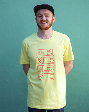 Bicycle Junction Bike Love T Shirt-Clothing-Bicycle Junction-Small-Yellow-Bicycle Junction
