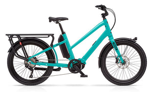 Benno Boost Sport (EVO 5)-E-Cargobikes-Benno-Step Through-Aqua Green-Bicycle Junction