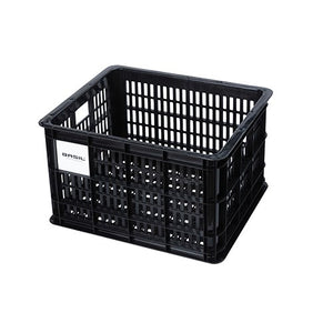 Basil - Bicycle Crate Medium 29.5L-Baskets-Basil-Black-Bicycle Junction